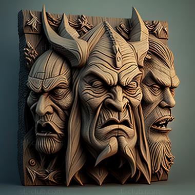 3D модель Игра лордов орков в Внутренних землях (STL)